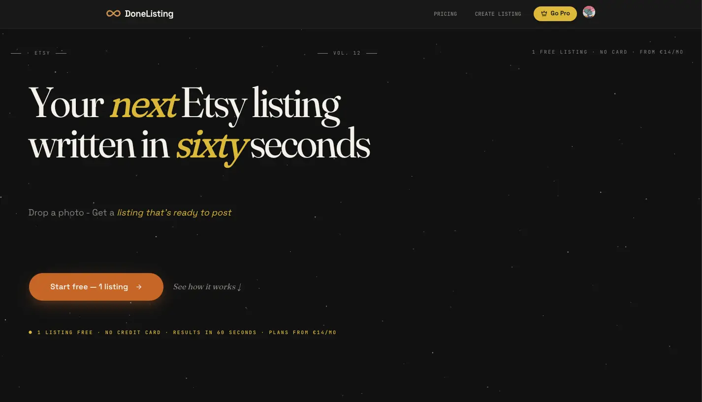 DoneListing project preview